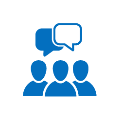 icon of a group discussion
